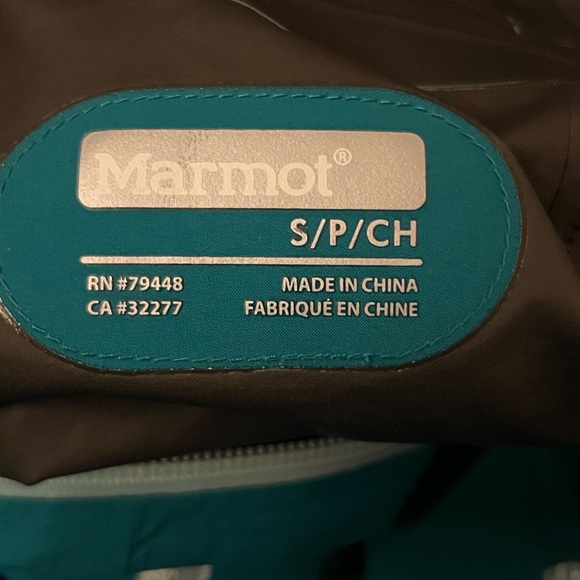 Marmot Minimalist Rain Jacket GORETEX Paclite J35540 Waterproof Teal Blue (S) - Picture 7 of 11